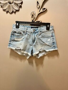Aeropostale Light Wash Denim Shorty Shorts Size 000